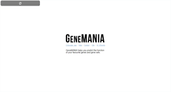 Desktop Screenshot of genemania.org